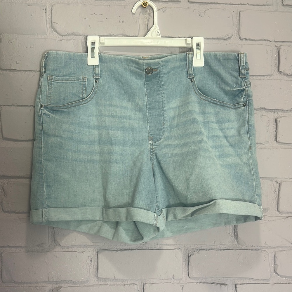 NEW Time and Tru Light Blue Jean Shorts size L